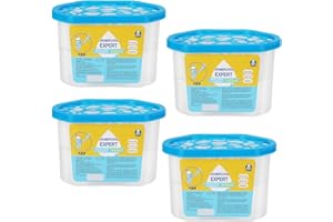 WGP Feuchtigkeitsabsorber 4er-Pack, tragbarer Schrank-Luftentfeuchter, Feuchtigkeitsabsorber-Boxen für Bad, Küche, Schrank, Geruchsbeseitiger-Absorber mit parfümfrei