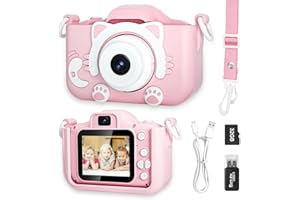 SUPERUS Appareil Photo pour Enfant, Appareil Photo Enfant 3 4 5 6 7 8 ans, Caméras Vidéo Numériques HD pour Enfants, Camera Enfant de 3 à 12 Ans Cadeaux de Noël/Anniversaire - Carte SD de 32 Go Incluse (Rose)