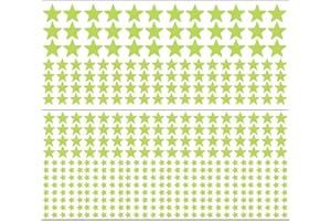 HSTIALVING 420 Pièces Etoiles Phosphorescentes, Autocollants Lumineux Stickers étoiles Fluorescente Chambre Enfant Lumineuses Etoiles Phosphorescentes Plafond pour Décoration et Veilleuse Chambre Enfant