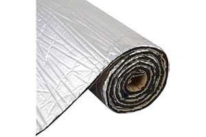 Pamatio Car Insulation Soundproofing Mat, 10mm Thickness Self-Adhesive Auto Heat Deadening Sound Insulation Roll, 200 x 50 cm (Roll)