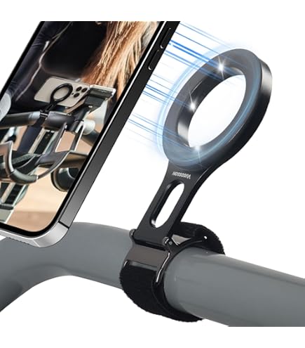 Support Téléphone Magnétique Pour Salle De Sport - Réglable 360°, Compatible Smartphones 3,1 à 4 Pouces, Base En Alliage