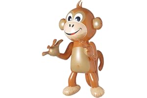 W WIDMANN MILANO PARTY FASHION Widmann 2466K Décoration Gonflable en Forme de Singe Env. 50 cm