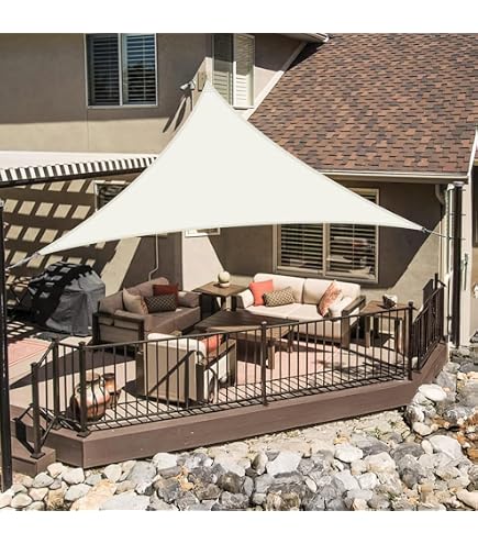 Vela Ombreggiante Triangolare 2 X 2 X 2 M, Tessuto PES Impermeabile, Colore Sabbia, Protezione UV 95% Per Terrazza E Giardino | Leroy Merlin - 13