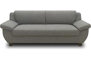 ‎DOMO. COLLECTION DOMO. collection Panama 3 Sitzer, Sofa, 3er Couch, Garnitur, 3-2-1, dunkelgrau, 207 cm