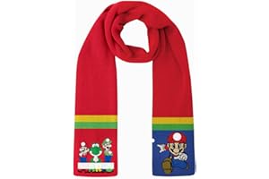 PADIEOE Mario Scarf Children Scarf Winter Scarf Mario Autumn Winter Neckerchiefs Neck Warmer Christmas Scarf for Kid Boys Girls Teenager