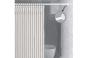 SUOAIRNUO 128cm-177cm Long Tension Curtain Rod, No Drilling Extendable Stainless Steel Curtain Pole for Windows and Bathroom,Telescopic Shower Curtain Rail, Room Divider