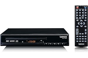 Lenco DVD-120BK - Lettore DVD con HDMI e Scart - Display LED - Telecomando - Riproduce da USB