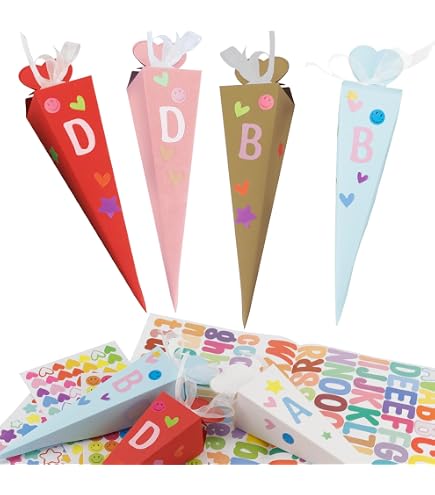 Bonbons Anniversaire 32 Sachets à Bonbons En Forme De Cône Pliables - DIY Pour Fêtes, écoles Et Cadeaux Emballage Bonbons Créatif