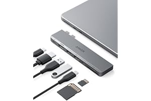 Anker USB-C Hub für MacBook, Anker 547 USB-C Hub (7-in-2), Kompatibel mit Thunderbolt 4 Port, 4K HDMI, 2 USB-A Datenschluss für MacBook Pro 13 Zoll, MacBook Air M1 / M2 und weitere