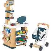 Smoby, 350238, Yazar Kasalı Market, Fonksiyonel, Aksesuarlı, Pilli, Alışveriş Arabalı