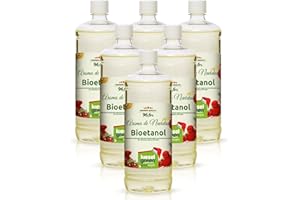 KieselGreen Bioetanol 6 x 1 litro con Fragancia para Chimenea de Etanol, Muchas Variedades – Bioalcohol como Fragancia de Ambiente – Estufas de Bioetanol, Biochimenea Etanol, Ethanol (We)