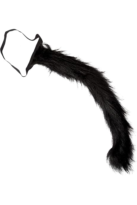 Kunstfell-Fuchsschwanz Für Cosplay & Kostüme – Grau-Schwarz, 50 Cm, Mit Verstellbarem Gurt | Perfekt Für Halloween & Partys