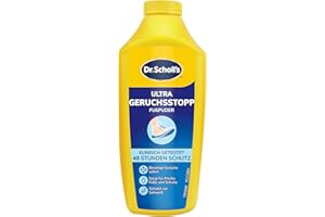 ‎DR. SCHOLL’S Dr. Scholl’s Ultra Geruchsstopp Fußpuder mit Sweat Max Technologie Sorgt für frische und trockene Füße und Schuhe, Schützt vor Schweiß, beseitigt Gerüche sofort und bietet ganztägigen Geruchsschutz