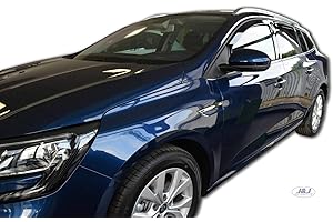 J&J AUTOMOTIVE | Heko Deflecteurs d'air Déflecteurs de Vent Compatible avec Megane Grandtour 4 Depuis 2016, Ensemble 2 pcs, Aérodynamique