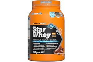 NAMEDSPORT SUPERFOOD NAMEDSPORT Star Whey Isolate Proteine in Polvere Isolate | Proteine del Siero del Latte ad Alta Purezza per Massa Muscolare e Recupero | Low Sugar & High Protein | 750g – Cioccolato