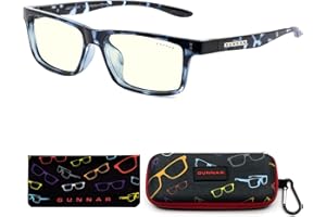 Gunnar Gaming and Computer Eyewear - Cruz Kids Large (age 8-12) -Frame Colour: Navy-tortoise, Lens Tint: Clear (Blocks 35% Blue Light & 100% UV Light) - Patented lens - Reduce eye strain & dryness