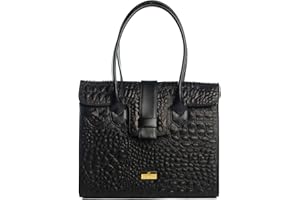 Zamponi Borsa a Mano Donna Elegante - Borsa Nera Donna Firmata - Borsa a Spalla Donna Capiente - Borsa Pelle Donna Vera Pelle