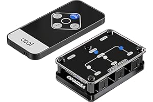 COOIDEA Toslink Switch 3:1 - Automatic SPDIF Optical Audio Toslink Switch with Remote Control, Supports up to 192 kHz / 24 Bit, PCM 2.0 DTS Dolby AC3 for TV, Xbox and Blu-ray Player