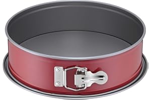 Kaiser Classic Plus tortownica z płaskim dnem Ø 26 cm, okrągła forma do pieczenia, zabezpieczona przed wyciekiem, powłoka zapobiegająca przywieraniu, czerwona