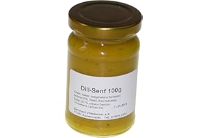 ‎WIEDEMER Wiedemer – erfrischender Dillsenf aus frischer Zubereitung mit ausgewählten natürlichen veganen Zutaten – 1 Glas á 100ml Gourmet Senf für Lachs, Salatdressing, Fleisch, Fisch, Käse u.v.m.