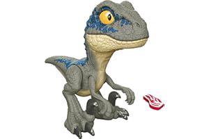 MATTEL Jurassic World Mega Roar Velociraptor 'Blue'