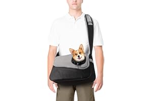 YSQEVN Borsa da Viaggio per Cani, Borsa a Tracolle per Trasporto Cani Adjustable Borsa da Trasporto per Cani e Gatti di Piccola Taglia Fino a 5kg per Viaggio Escursionismo Campeggio Nero