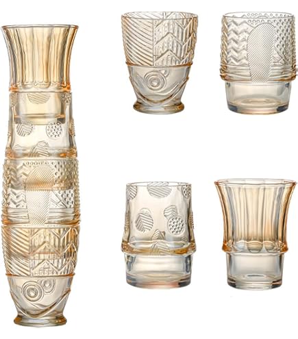 DOIY Stapelbare Glazen Set 4 Stuks - Visdesign - Hittebestendig & Vaatwasmachinebestendig