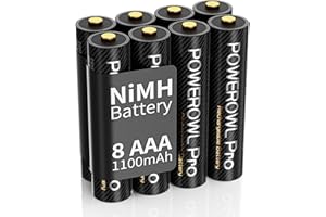 POWEROWL Pro AAA Rechargeable Batteries 1100mAh 8 Count, Premium Triple A Battery NiMH 1.2V