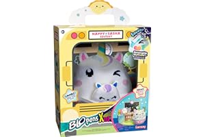 Lansay | BLOPENS X-TRA – HAPPY SASHA SQUISHY | Set Créatif pour Enfants avec Feutres Souffleurs, Squishy Licorne à Décorer, Encres et Pochoirs | Dessin Ludique et Relaxant | Idée Cadeau dès 5 Ans