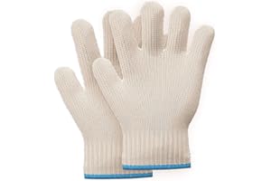 BESLIME Gants d'extérieur résistants à la Chaleur, Gants de Cuisson, Gants de Four isolés, Gants de Four Lourds, Gants de Cuisine Professionnels