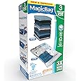 MagicBag Smart Design Instant Space Saver Storage - Flat Heavy Duty Large - Set of 3 Bags Total - Airtight Double Zipper - Vacuum Seal - Clothing, Pillows - Home Organization