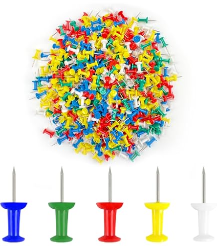 600 Stück Bunte Pinnadeln – Für Pinnwand, Korktafel, Büro & Basteln, In Aufbewahrungsbox
