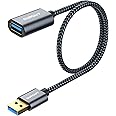 SUNGUY Cable Rallonge USB 3.0, 0.5M Câble Extension Mâle A vers Femelle A 5Gbps Compatible pour Clé USB, Hub USB, Disque Dur