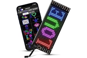 DIYOYOTM Panneau Led, 17 X 7cm Led Programmable, Enseigne Lumineuse Personnalisable, Panneau Affichage Led Pour DéCoration Mural, IdéE Cadeau, Bluetooth Usb 5v, Application Smartphone Connecte