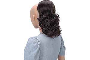 CAISHA by PRETTYSHOP 12" Hair Piece Braid Ponytail Extension Voluminous Wavy Chocolate Brown PH202