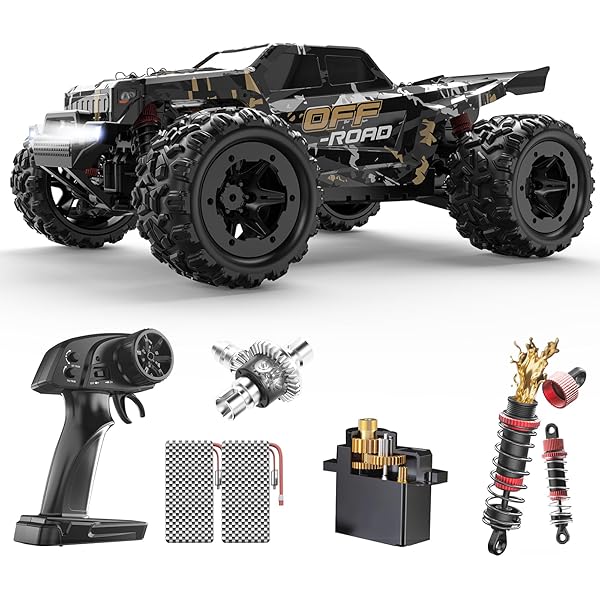 4WD RC Car 1:16 Borstelloze Motor 52 km/u Monster Truck High Speed Afstandsbediening 2,4 GHz RC Offroad Racewagen Speelgoed Cadeau voor Kinderen en Volwassenen