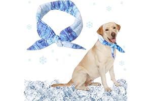 CHONGQILAO Kühlhalsband für Hunde, Hundehalsband Kühlend, Hunde Halstücher Kühlend, Kühlendes Halstuch für Hunde Kühlhalsband Bandana Atmungsaktiv Wärmeableitung Bandana Hund Geeignet für Kühlhunde im Sommer