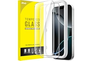 JETech Ochraniacz Ekranu do iPhone 16 Pro 6,3 Cala, Szkło Hartowane Film z Narzędzie Łatwej Instalacji, Przyjazny dla Przypadku, HD Przejaśniać, 2 Sztuki