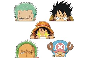 YOIMCKAY 5 Pièces Cartoon Anime DIY Aufkleber Autocollants de Voiture,Décoration de Voiture,Autocollants de Chiffre Mignons Autocollants pour Surfaces Lisses,voiture,vélo,ordinateur portable,fenêtre