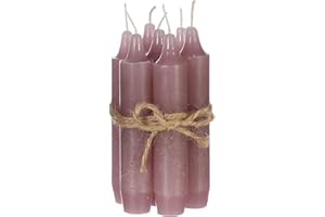 ‎COMFORDER Comforder Kerzen Set (7 Stück), 11cm Stabkerzen Mauve, Tafelkerzen Einfarbig, 4+ Stunden Brenndauer