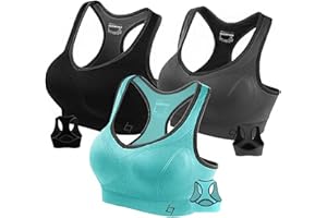 FITTIN Racerback Sports Bra for Women - Padded Seamless Activewear Bras for Yoga Gym Workout Fitness