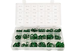 265 x Bagues d'étanchéité hNBR assortiment de joints d'étanchéité pour circuits de climatisation livrés temperaturständig vert r134a climatiseur x 1.78 mm jusqu'à 17 04 5.09 x 3.53 alkan mm dans boîte de rangement
