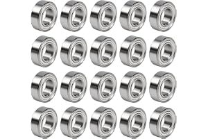 Rowglow 20PCS MR115ZZ MR115 2Z MR115-2Z kullager 5 x 11 x 4 mm djupa spårlager MR115 ZZ dubbel tätning förkromat stål för mas
