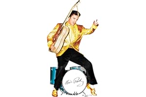 Star Cutouts SC578 Elvis Presley Signature Gold Drums Lifesize Cardboard Cut Out
