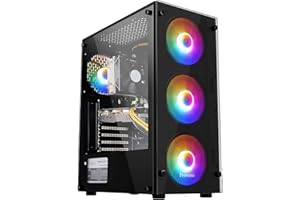 Provonto 14 Cœurs PC Gamer Lite [Intel Xeon E5-2660 v4 - AMD Radeon RX 580-16 Go RAM - 512 Go SSD - Windows] Complet Fixe Unité Centrale Ordinateur de Bureau - Pas Cher Tour Gaming