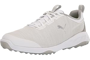 ‎PUMA PUMA Herren Fusion Pro Extra Wide Golfschuhe, Schwarz Silber