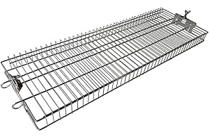 SunshineBBQs BBQ Hog Roast Rotisserie Basket Cage in Stainless Steel for 22mm Skewer