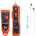 amiciTools XQ-350 Wire Tracker, Cable Break Point Tester for Network Cable (RJ45), Ethernet LAN, Telephone Line (RJ11) with 2X 9V Batteries, Orange