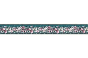 BREWSTER HOME FASHIONS Brewster 418B020 Borders and More On-The-Fence Mini-Floral Wall Border, 3-Inch by 180-Inch, Green