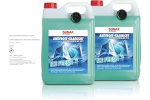 ‎SONAX 2x SONAX 01335410 Antifrost&KlarSicht bis -20°C IceFresh ScheibenReiniger 5L